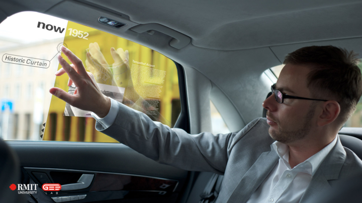 Augmented Holographic Backseat Interaction AUDI Urban Future Initiative Geelab weltunit